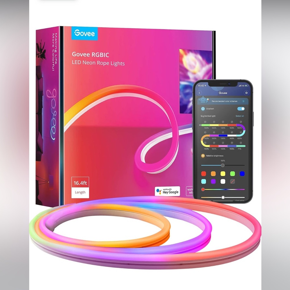Govee neon led rope light 16.4ft - like new